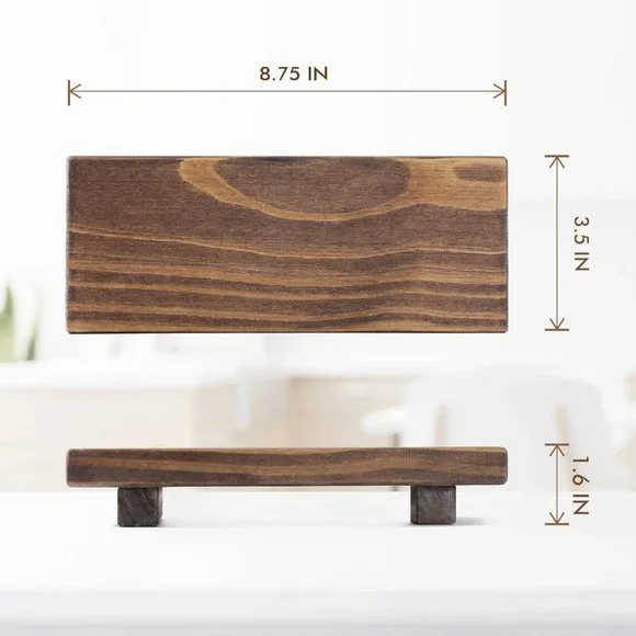 Wood Pedestal Soap Stand, Wooden Display - Picture 3 of 6